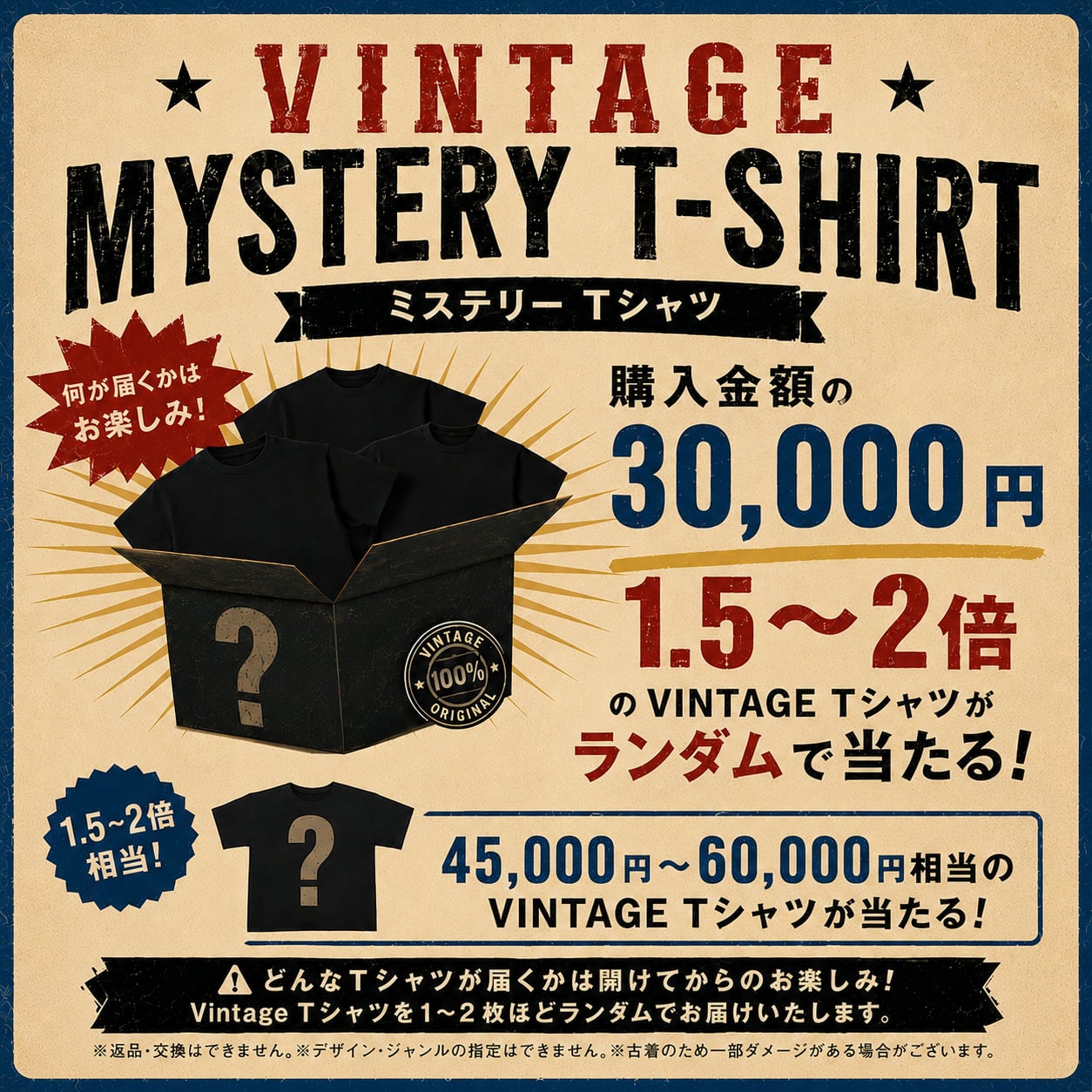 VINTAGE MYSTERY T-SHIRT【¥30,000-】