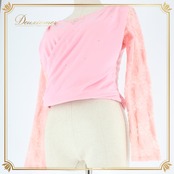 社交ダンス 衣装 スタンダード トップス レッスンウェア レディース ラインストーン ピンク系 花柄 レース 長袖 練習着 フェミニン かわいい 春色 パーティー フォーマル 薄手 伸縮性 おしゃれ トレーニング 体型カバー 華やか 上品 スイングダンス 発表会 お手入れ簡単 スタイルアップ