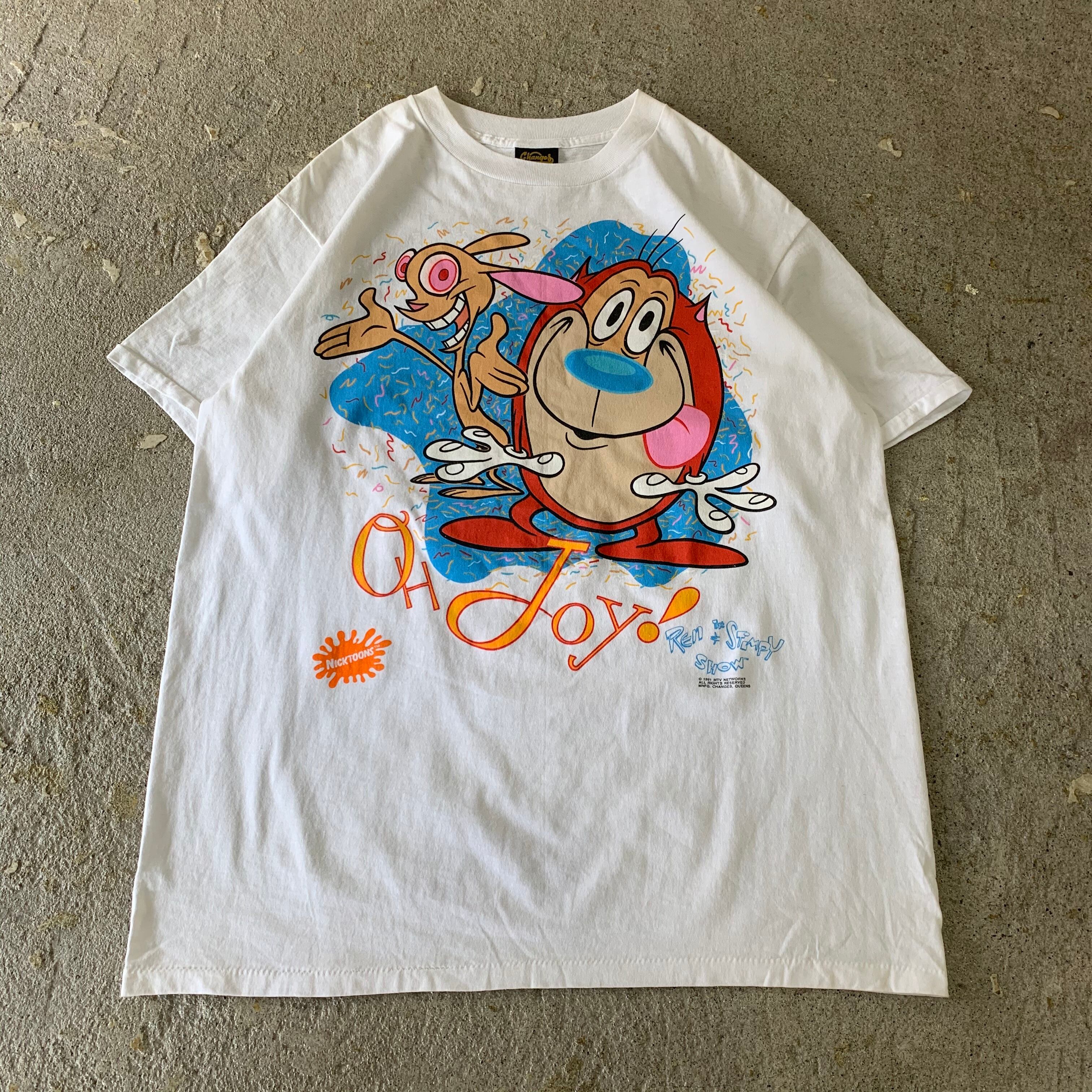 90年代 TENNESSEE RIVER THE REN&STIMPY レンとスティンピー キャラクタープリントTシャツ USA製 メンズXL ヴィンテージ /eaa270629