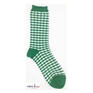 YUiNO-Gingham check-Socks