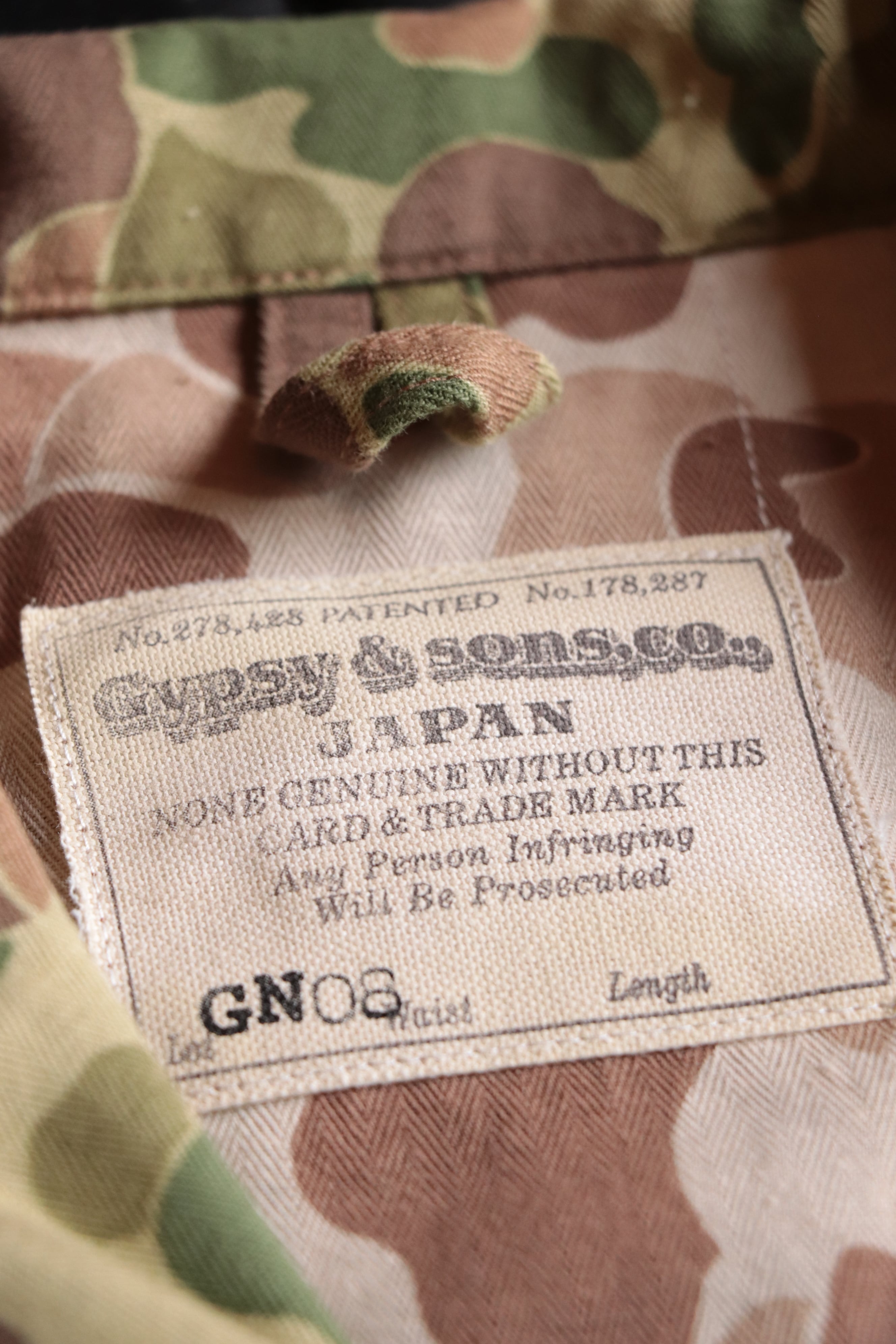 GYPSY & SONS/ジプシーアンドサンズ SLEEPING FROGSKIN CAMO SHIRTS JK