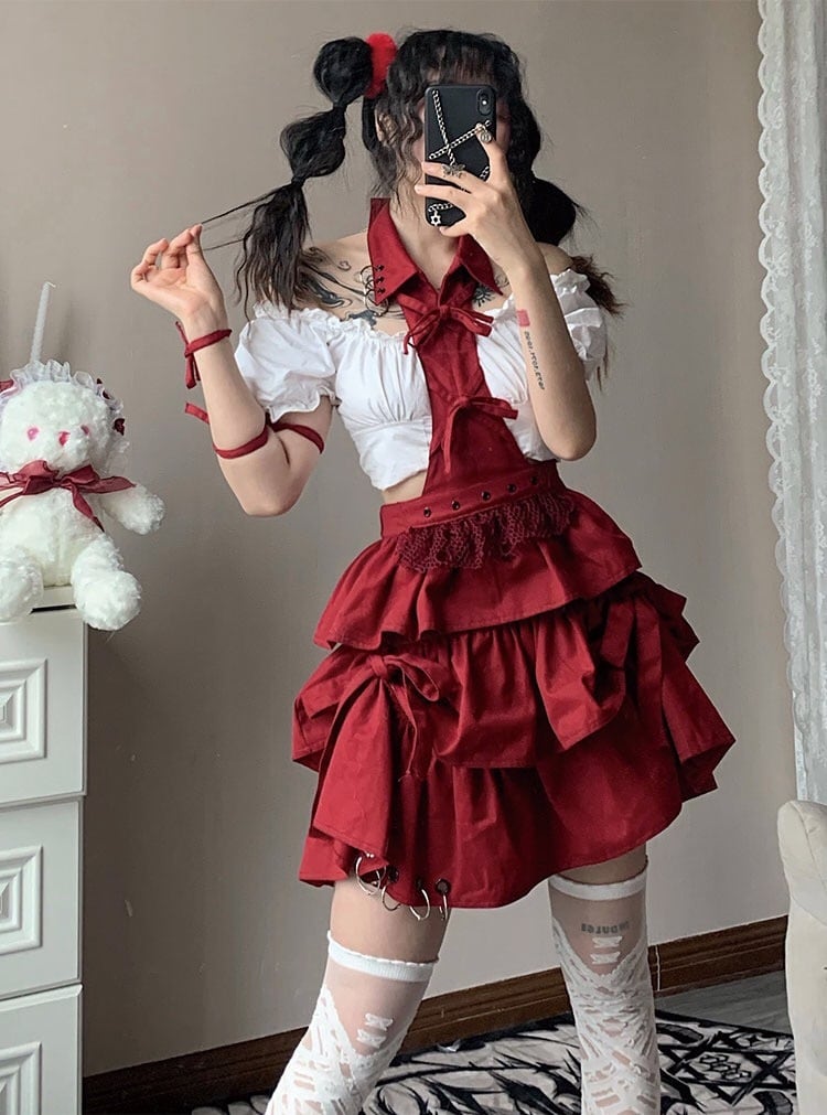 ロリータ セクシー 赤 リボン 姫 原宿 ワンピース 秋葉原 アニメ ロリータ セクシー 赤 リボン 姫 原宿 ワンピース 秋葉原 アニメ