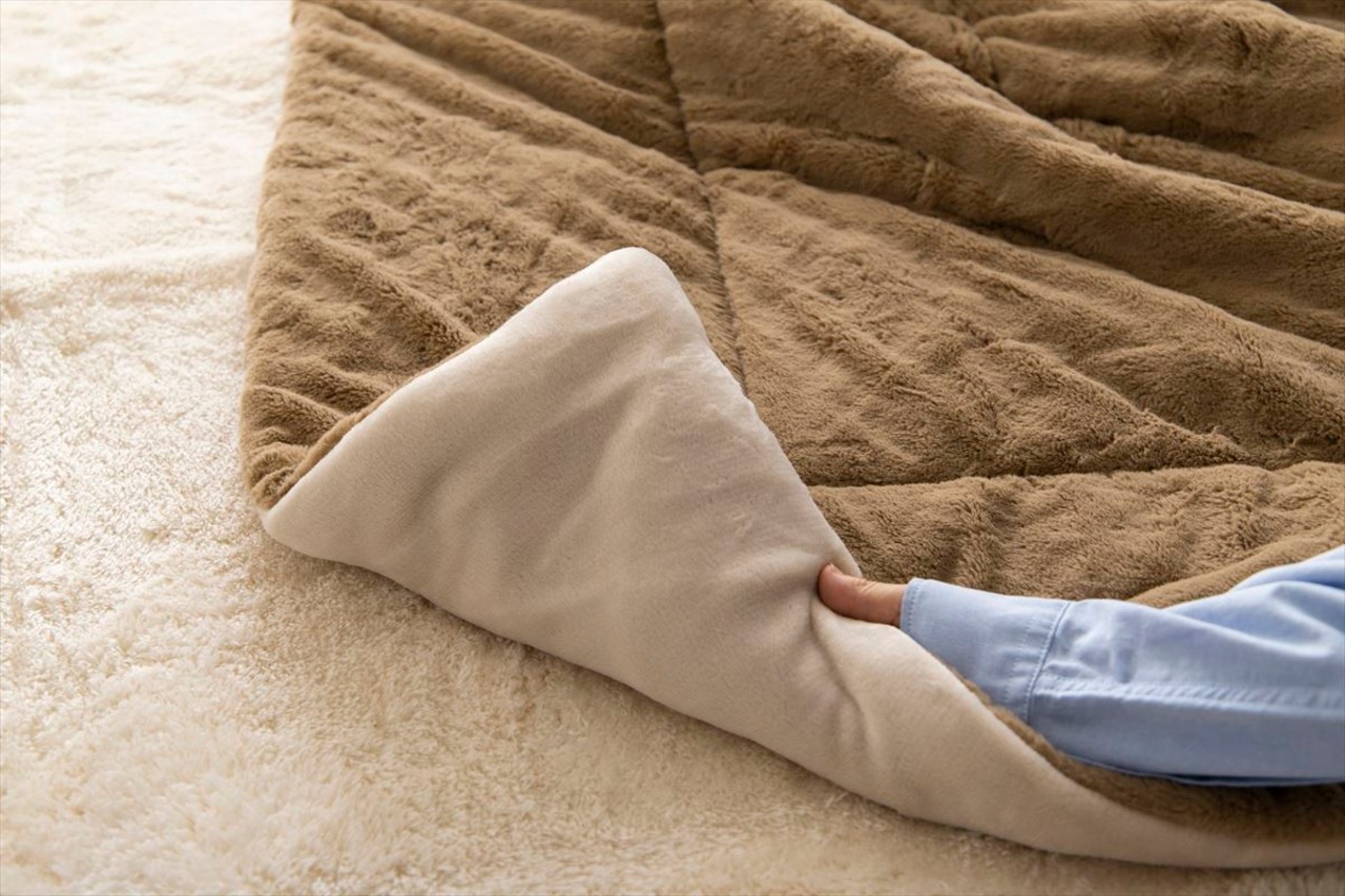 【長方形:170cm×190cm】Chubby リバーシブルファーこたつ布団