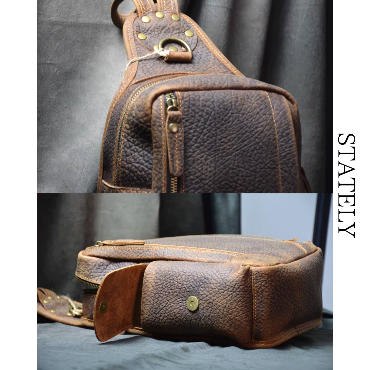 ヴィンテージレザー・ボディバッグ/2color_G03・画像8