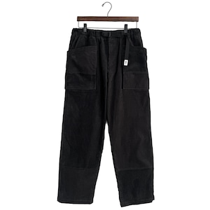 SWITCHING PATTERN CORDUROY PANTS -CHARCOAL-