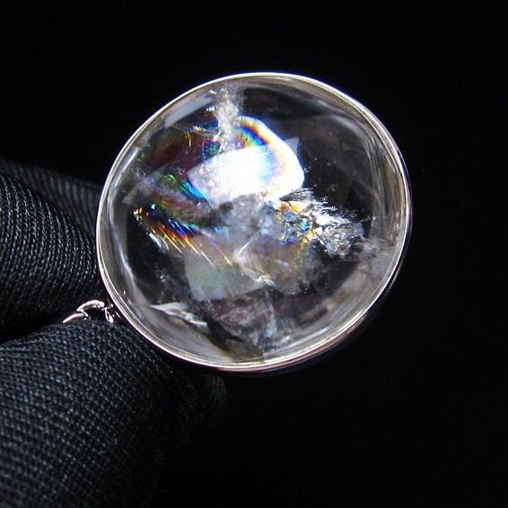 水晶 丸玉 虹入り 62mm スフィア 水晶玉 球体 玉 一点物 151-7906