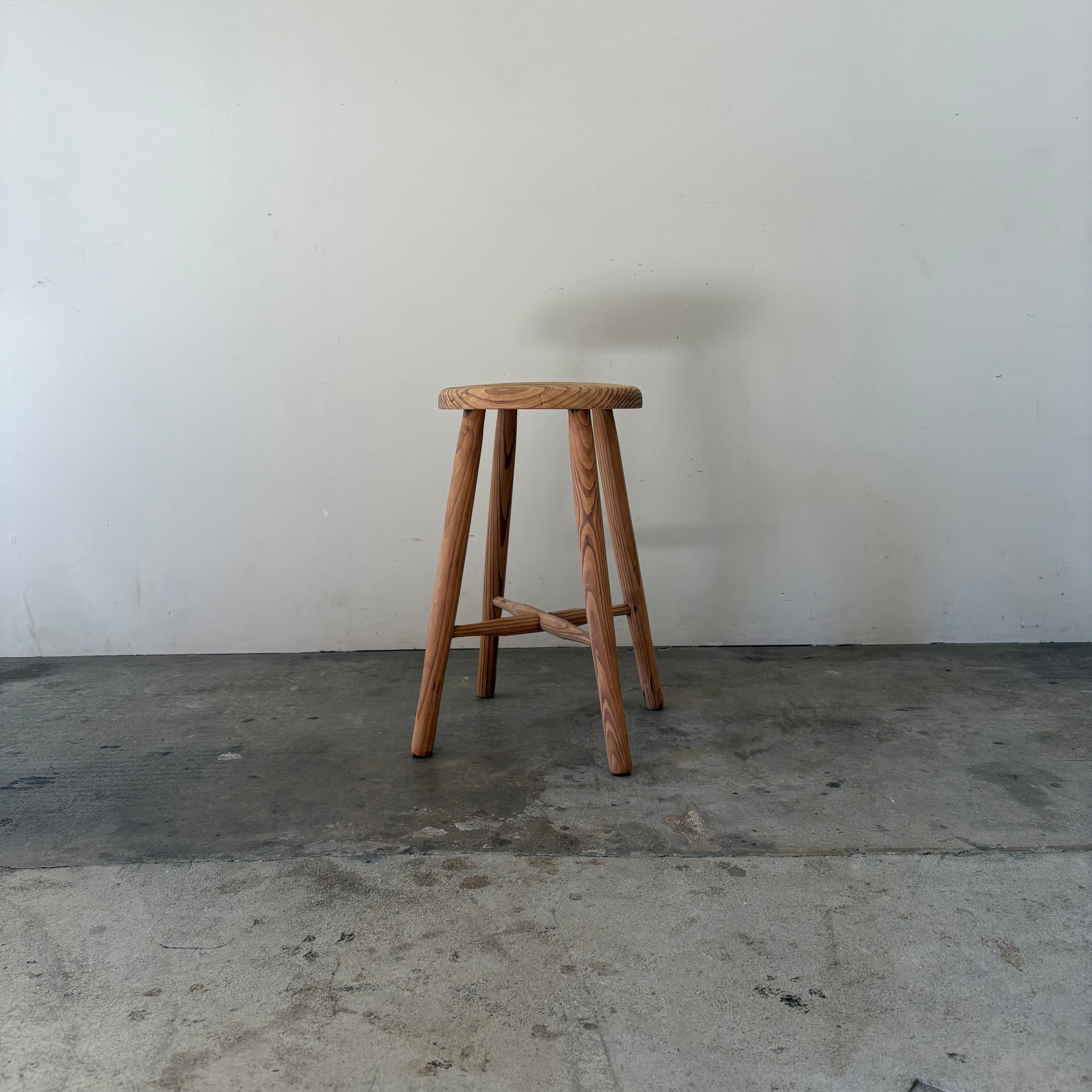 木の丸椅子　1088