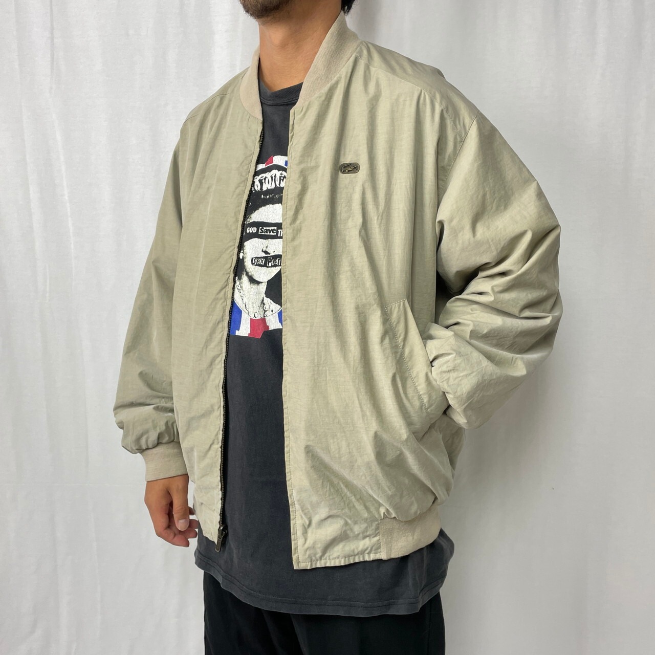 LACOSTE ラコステ チェック柄 リバーシブル ブルゾン メンズXL相当 