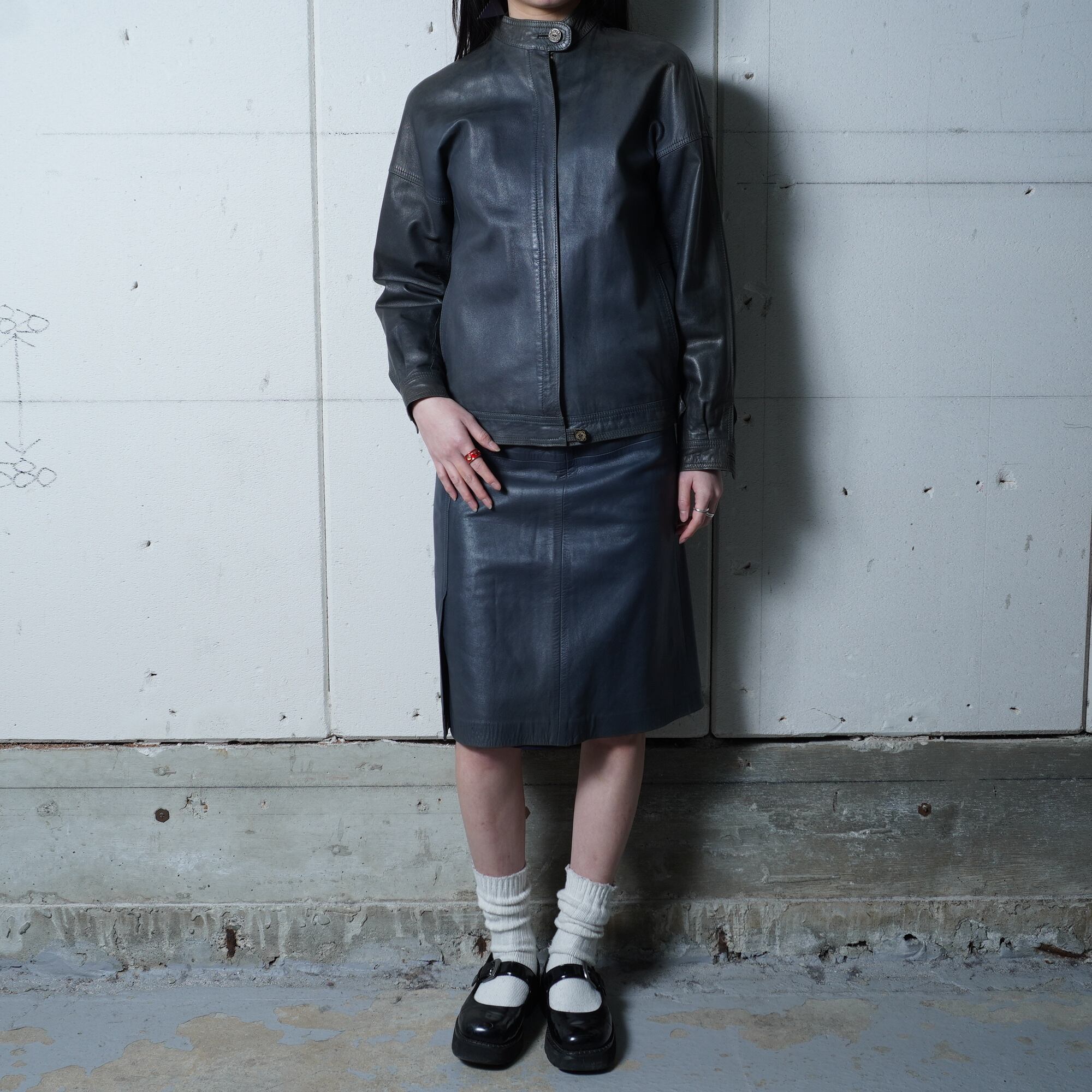 LOEWE ロエベ レザージャケット アナグラム ラムスキン ベージュ 42 