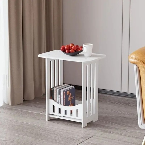 サイドテーブル　おしゃれ　スリム　ソファーサイドテーブル　ベッドサイドテーブル　シンプル　モダン　リビング　ナイトテーブル　ソファーテーブル　白　ホワイト　収納　本　小物