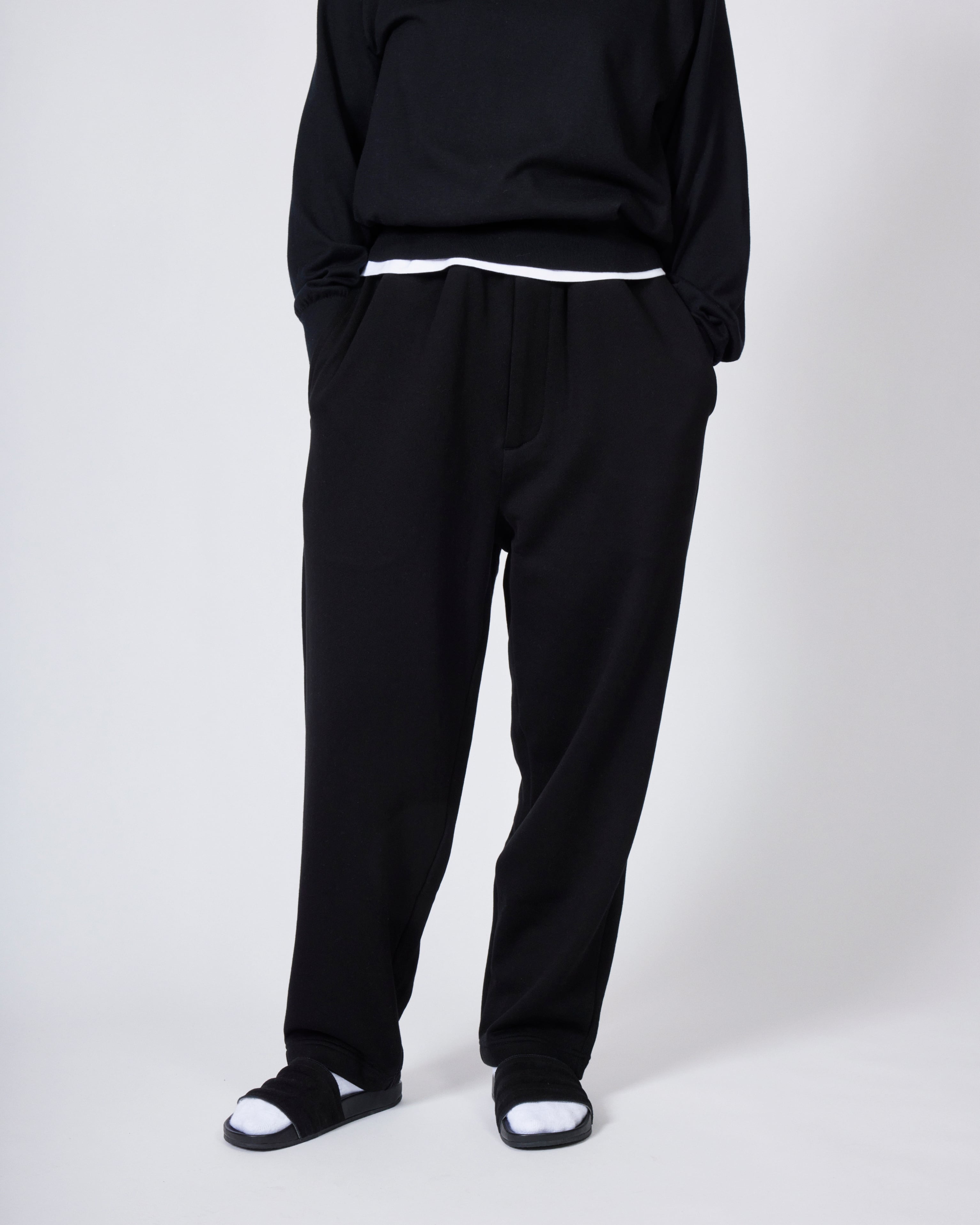 everyone luxury cotton sweat pants (BLACK) | everyone