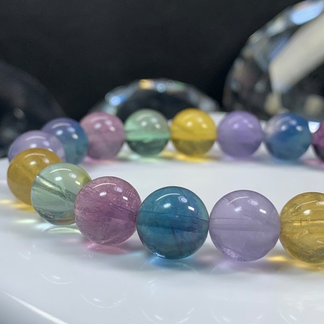 マルチカラー☆フローライト・ブレスレット