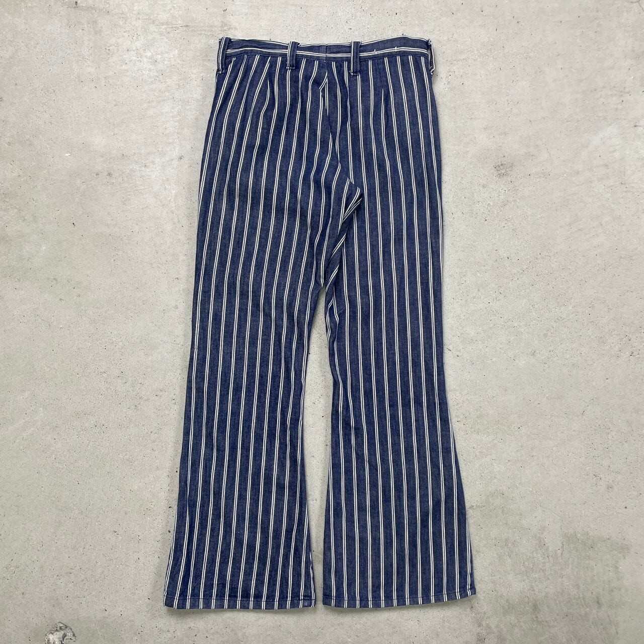 90s MiX DESIGN ベルボトム フレアパンツ　ヒッコリー 70年代 Anvil BRAND フレア ベルボトム ヒッコリーストライプ 42TALON