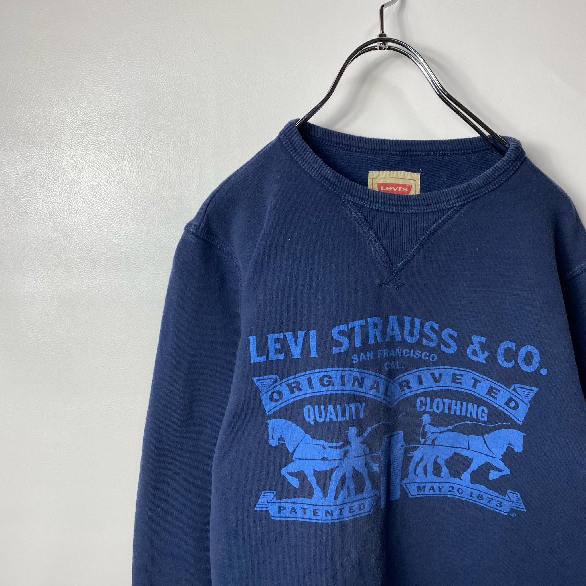 B646 リーバイス LEVI'S ネイビー M スウェット ビッグプリント | 古着SJ