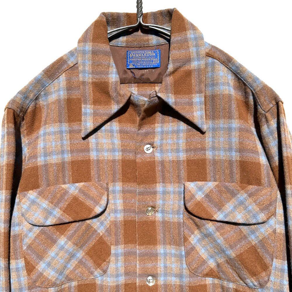 PENDLETON Vintage open collar wool shirt [1970s-] Vintage Wool