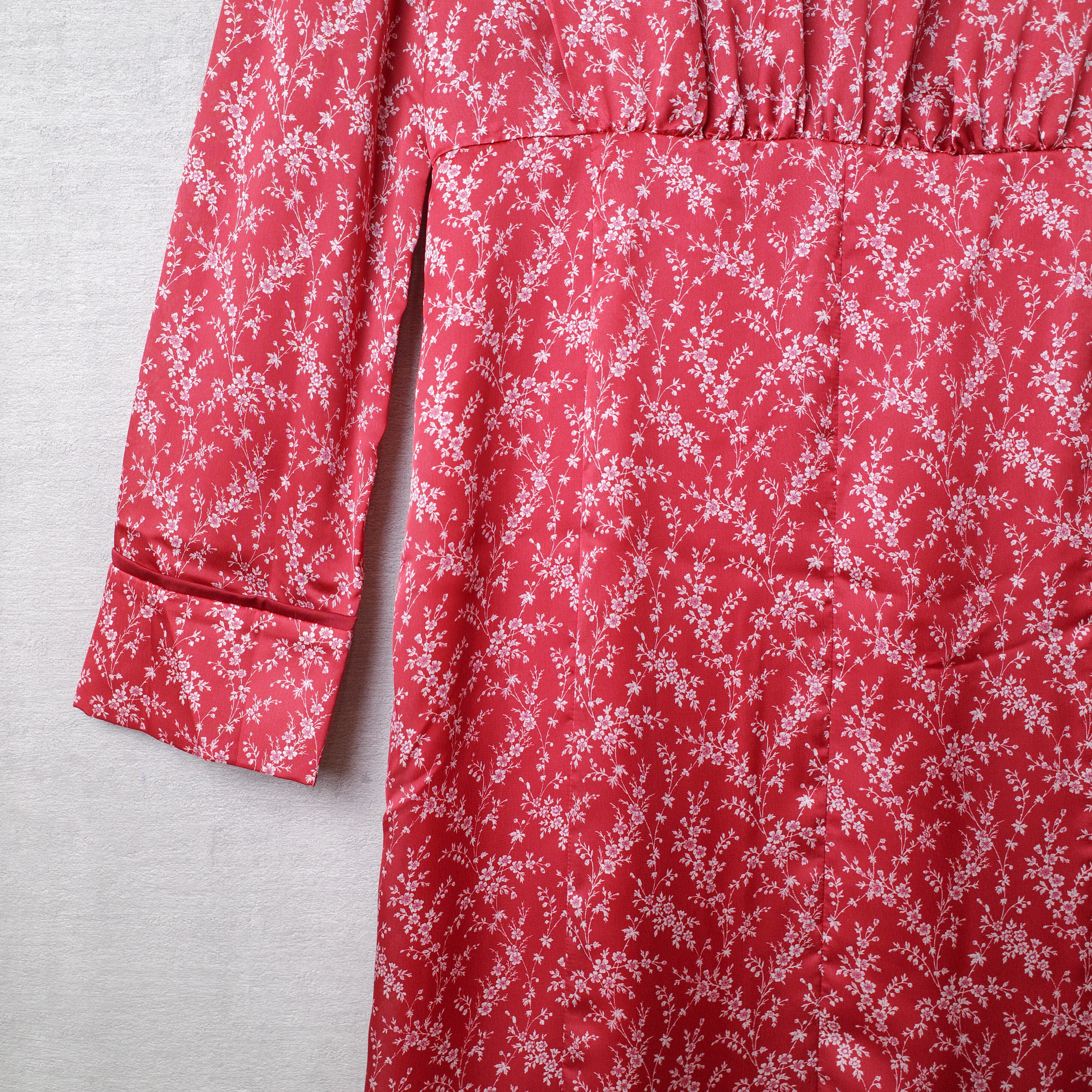 [NEW] CLANE	LONG SLEEVE FLOWER ONEPIECE 16112-5001