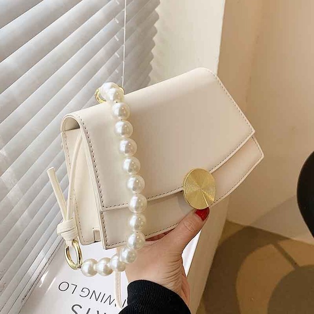 パールチェーン サマー 夏物 真珠 スクウェア メッセンジャーバッグ Tiancai_Wing_Bag18552101378