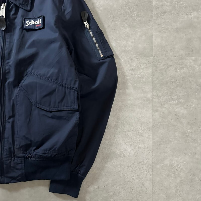 Schott ネイビー ARMY MA-7(AER) フライトジャケット Mサイズ【JK