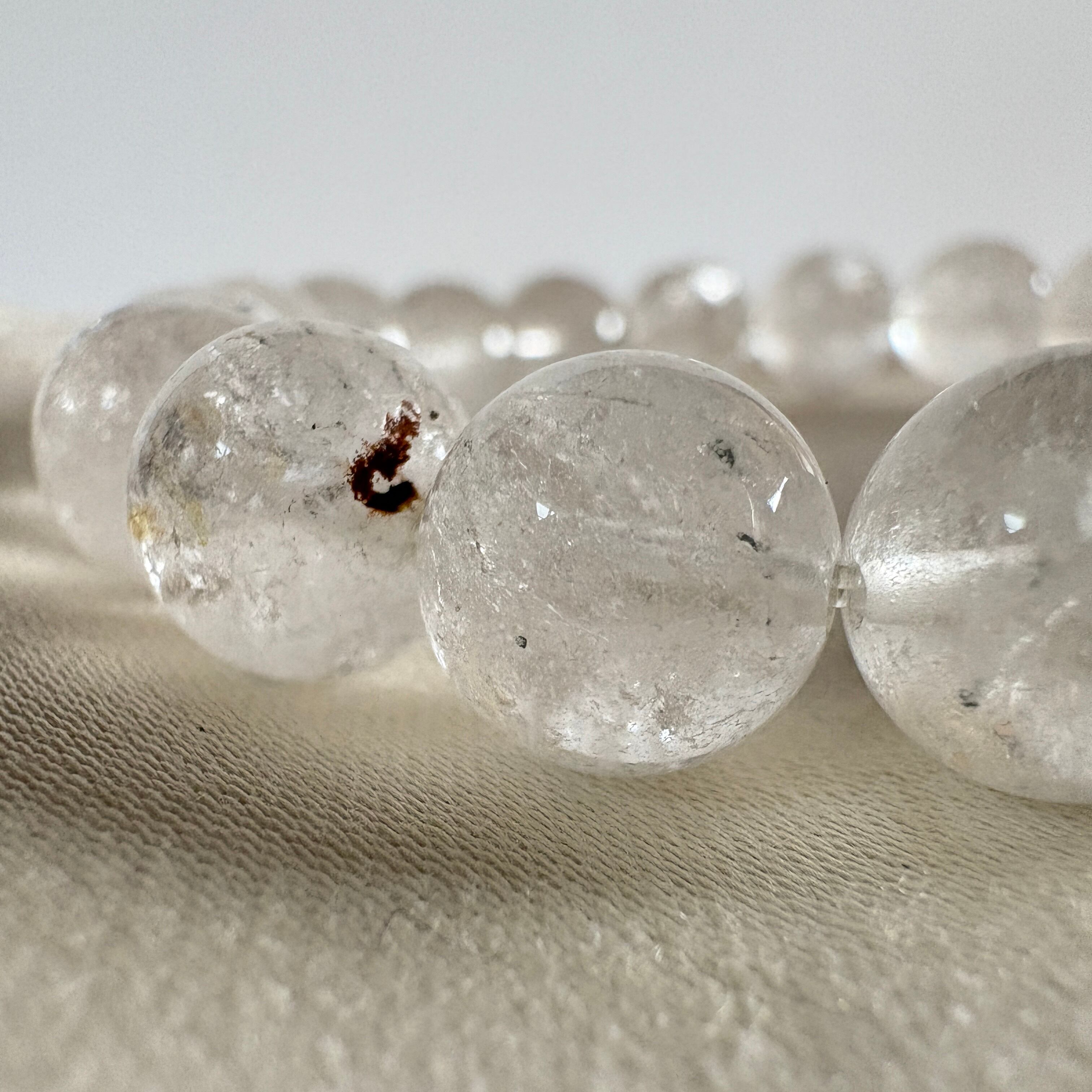 ガネーシュヒマール水晶 10mm珠 ブレスレット｜ヒマラヤ聖地の