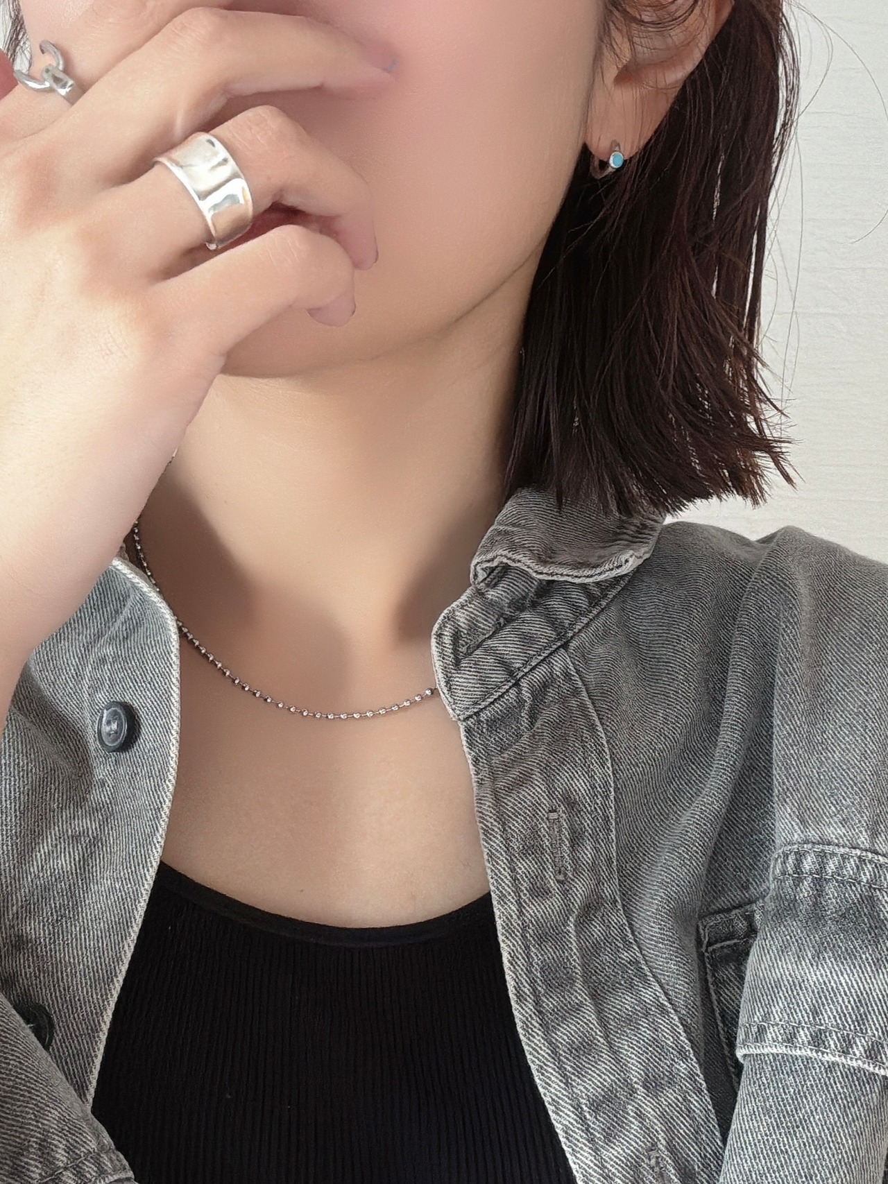 magnet mini ball chain necklace