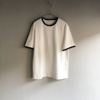 THE HINOKI  オーガニックコットン　リンガーＴシャツ　WHITE×BLACK　＃TH24S-40