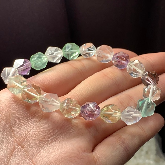 mixストーン・ダイヤモンドカット☆デザインブレスレット