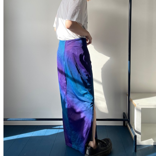 U,S Gradation slit skirt