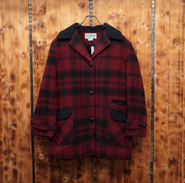 usa製 l.l.bean ウール コート S/llbean エルエルビーン チェック柄 レディース
