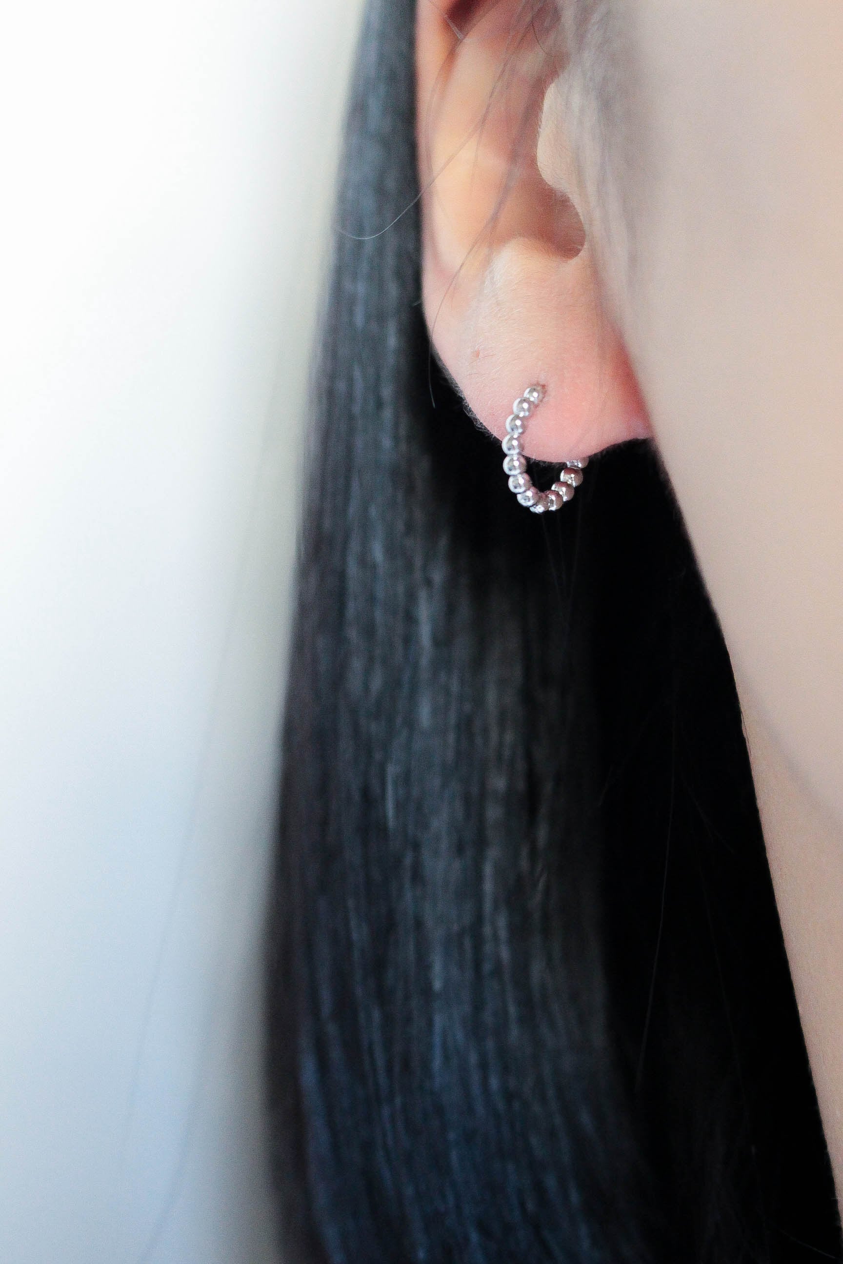 Mini Beads Hoop Pierce | ebine(エビネ)|金属アレルギー対応アクセサリー