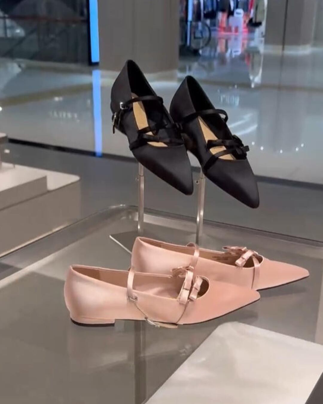 ダブルリボンスフラットシューズ G25020