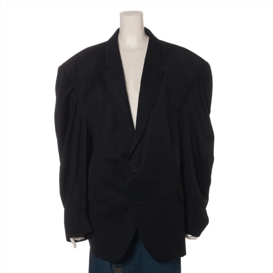 Ultra Rare◇BALENCIAGA Oversized Tailored Jacket Blouson Black 1 Men's Women's Unisex