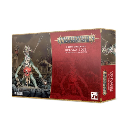 ORRUK WARCLANS:BREAKA-BOSS ON MIREBRUTE TROGGOTH