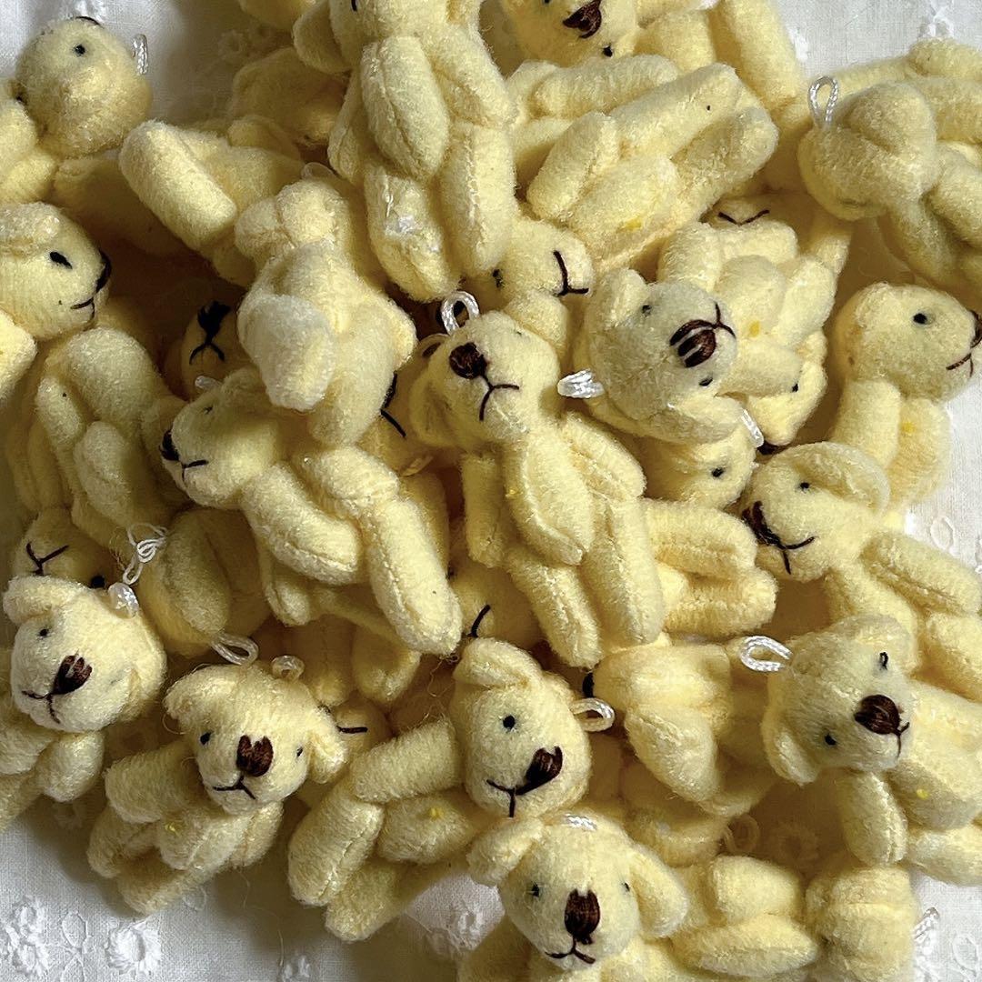 10個セット】ミニくま イエロー チビくま ぬいぐるみ ハンドメイド資材