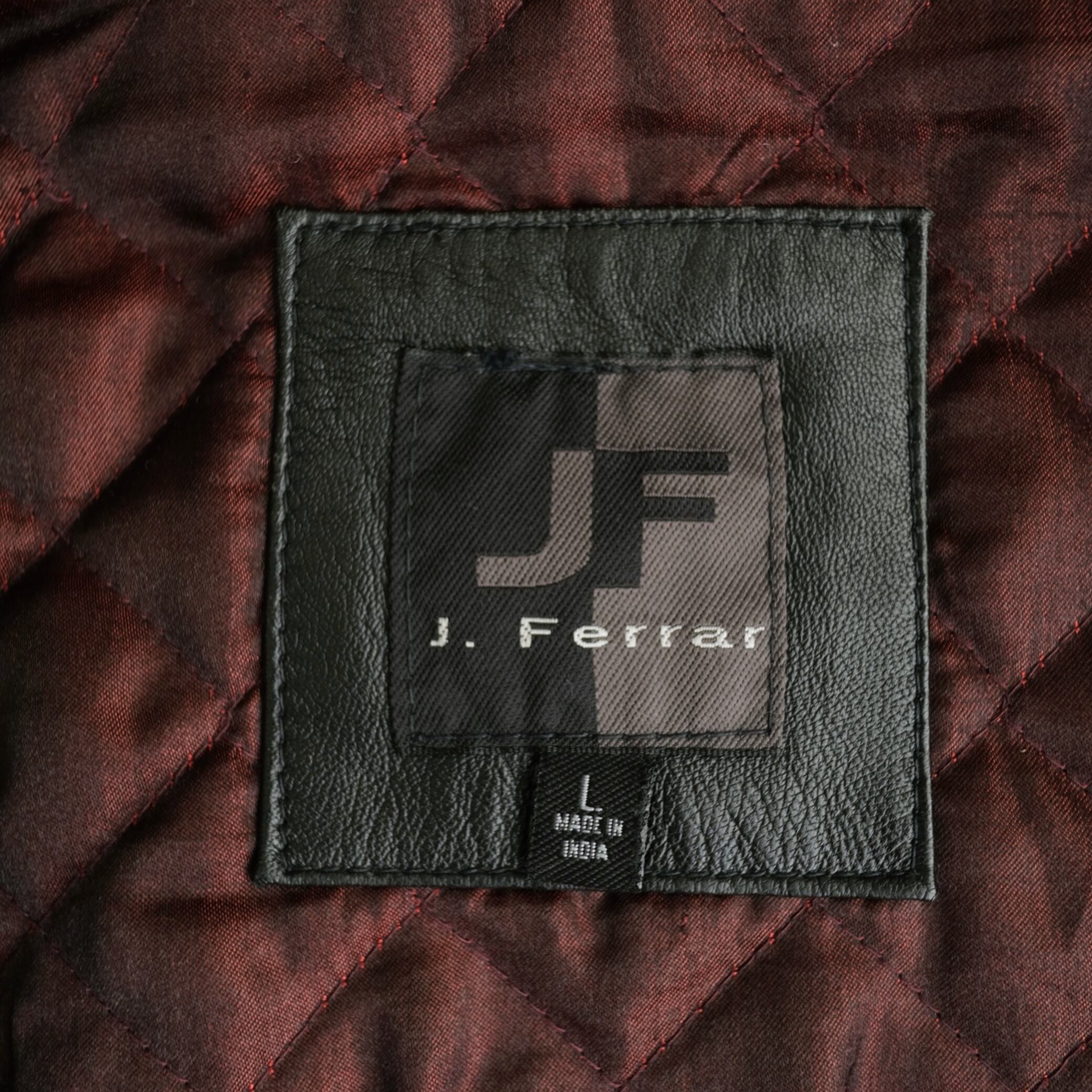 J.Ferrar】90's Padded Zip up Leather Jacket Black L | RE:FOUND