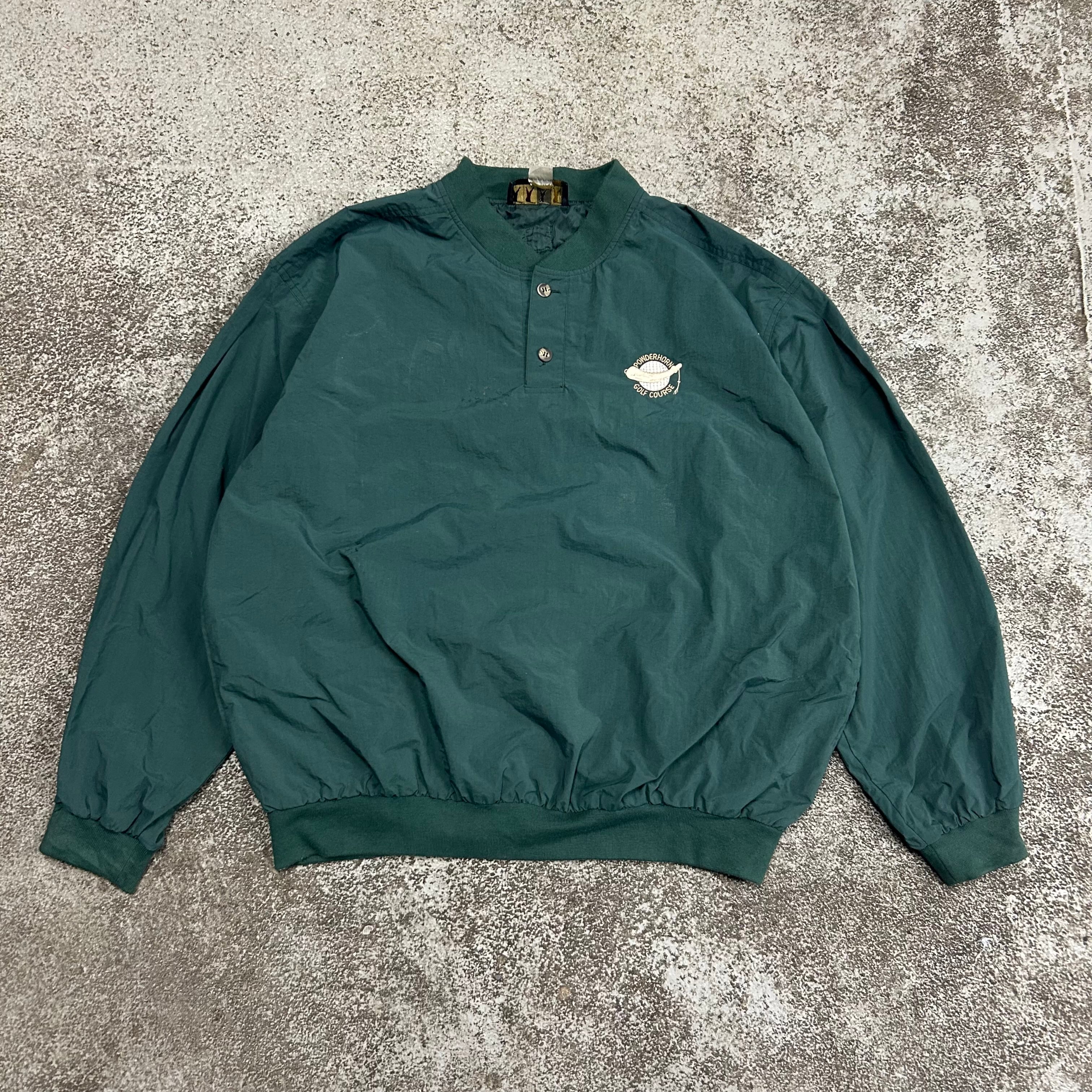 OLD henlyneck design pullover Shirt green