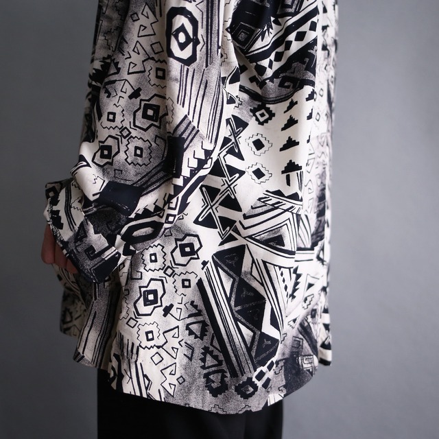 "刺繍" collar design geometry full pattern 1b easy tailored jacket