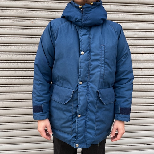 70s USA THENORTHFACE ダウンジャケット　茶タグ　ネイビー　S