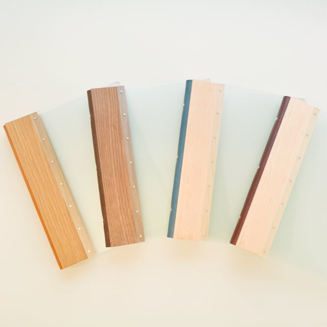 ルーズリーフバインダーA4 brown【木製バインダー】天然木 無垢