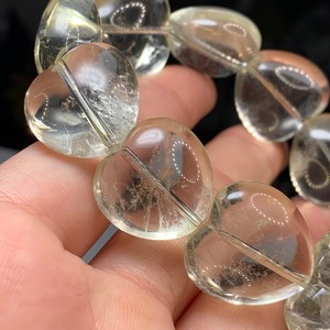 大きいほんのりイエロー☆ハートシトリンブレスレット