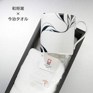砥部焼 今治タオル 和将窯 マグカップ フェイスタオル 愛媛 引出物 ギフト 内祝 日本製 b-wa108