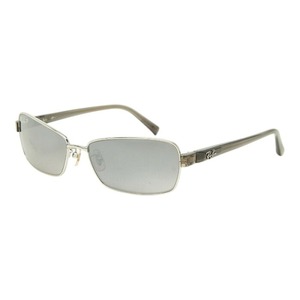 レイバン ロゴ スクエア型 サングラス RB3463 ブラック シルバー プラスチック メタル メンズ Ray-Ban 中古