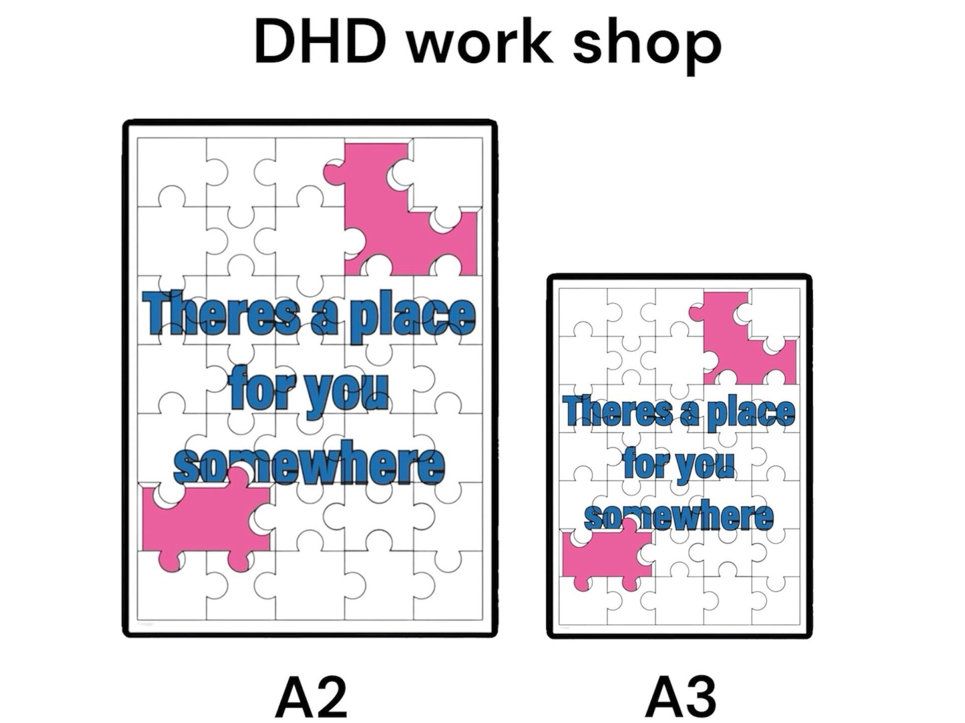 DHD(M)006【フレーム付きインテリアポスターA2　パズル】