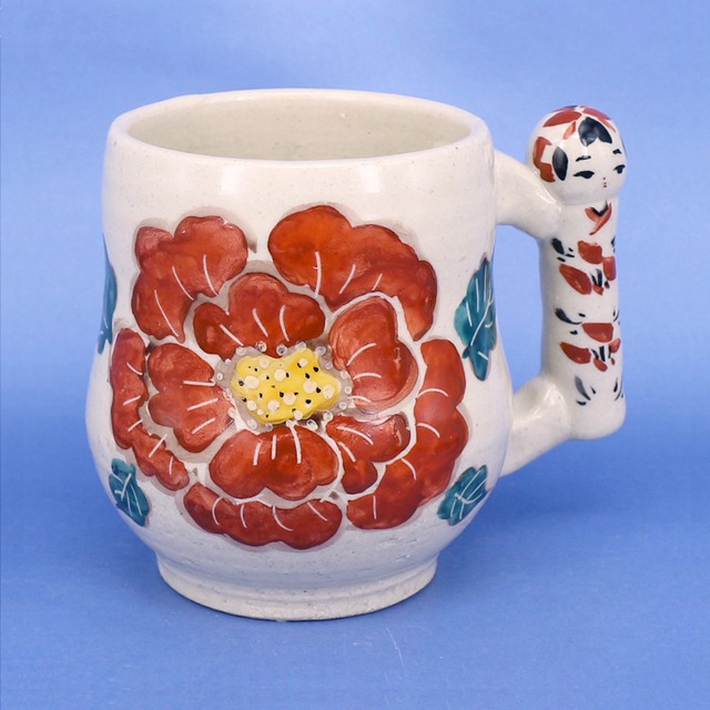 《 鈴木ハツミ 》こけし把手マグカップ