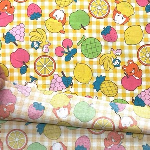 Cdr390-1◆50cm◆S◆綿100%シャーティング生地◆チェックレトロ柄