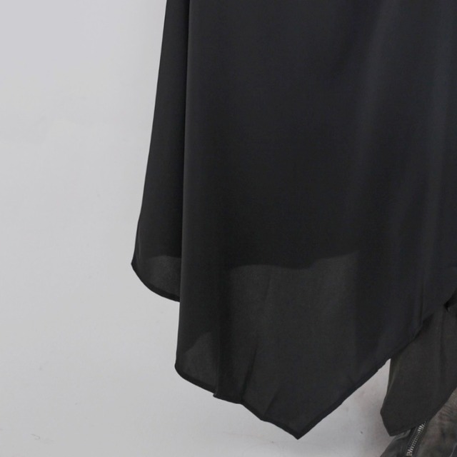 Asymmetric draped shirt one-piece C1590