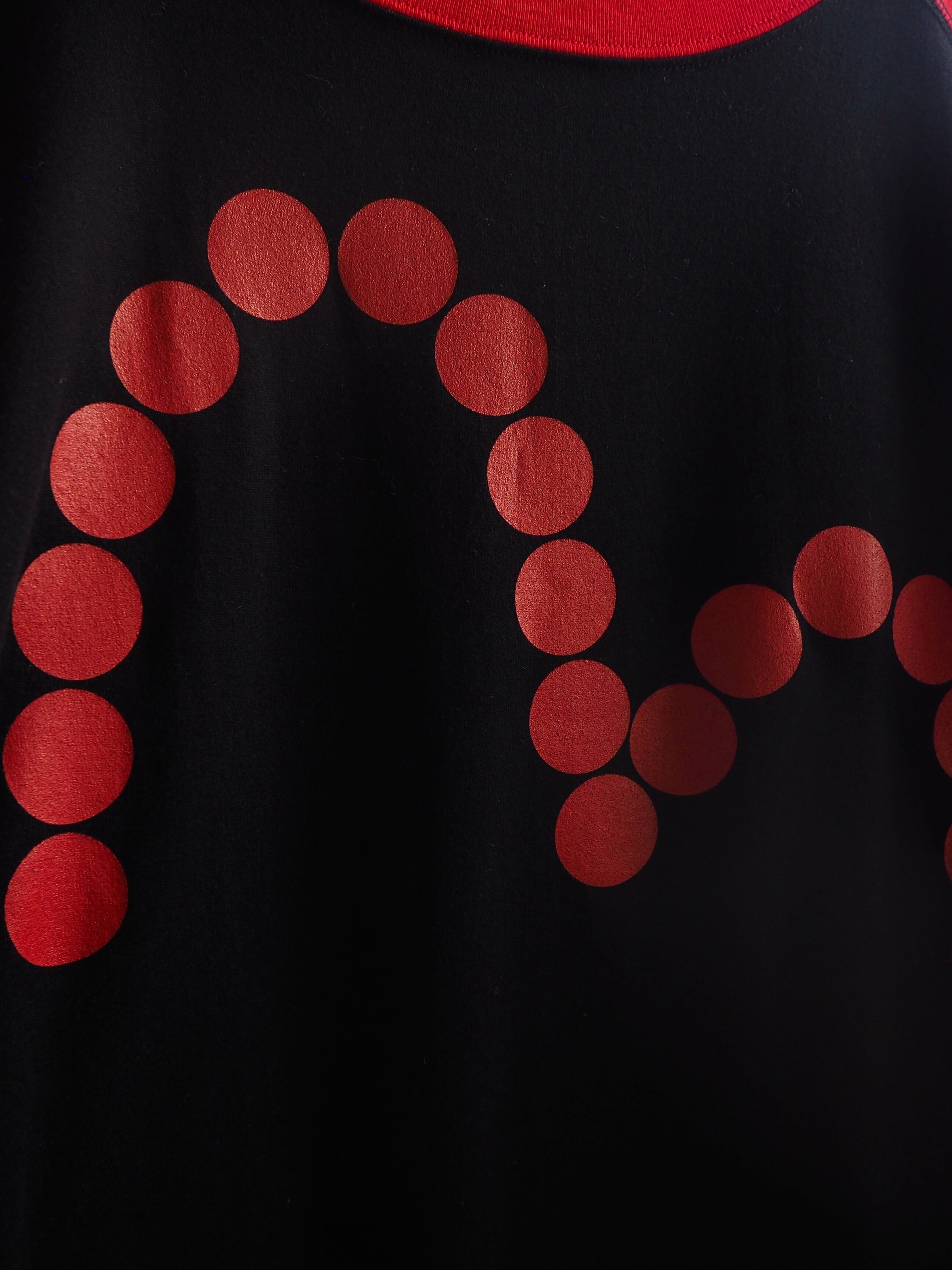 ” Evisu - Dot kamome ” printed Bi color raglan sleeve Tee