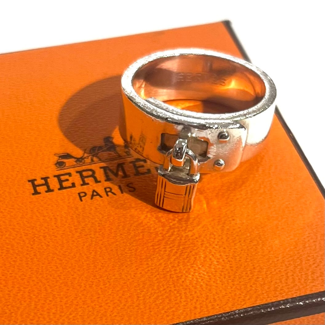オールドエルメス　ヴィンテージ　シルバー925 ケリーリング　(15号) HERMÈS】1956 HERMES エルメスの美学。ケリーリング／シルバー925
