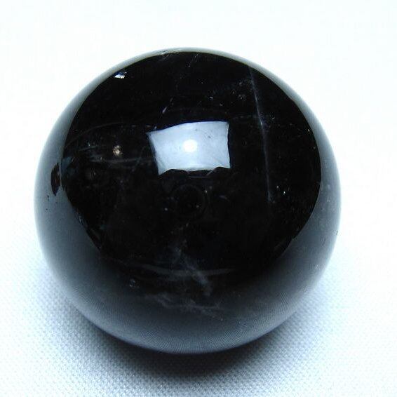 黒水晶 丸玉 モリオン 丸玉 34mm スフィア 置物 原石 141-7559