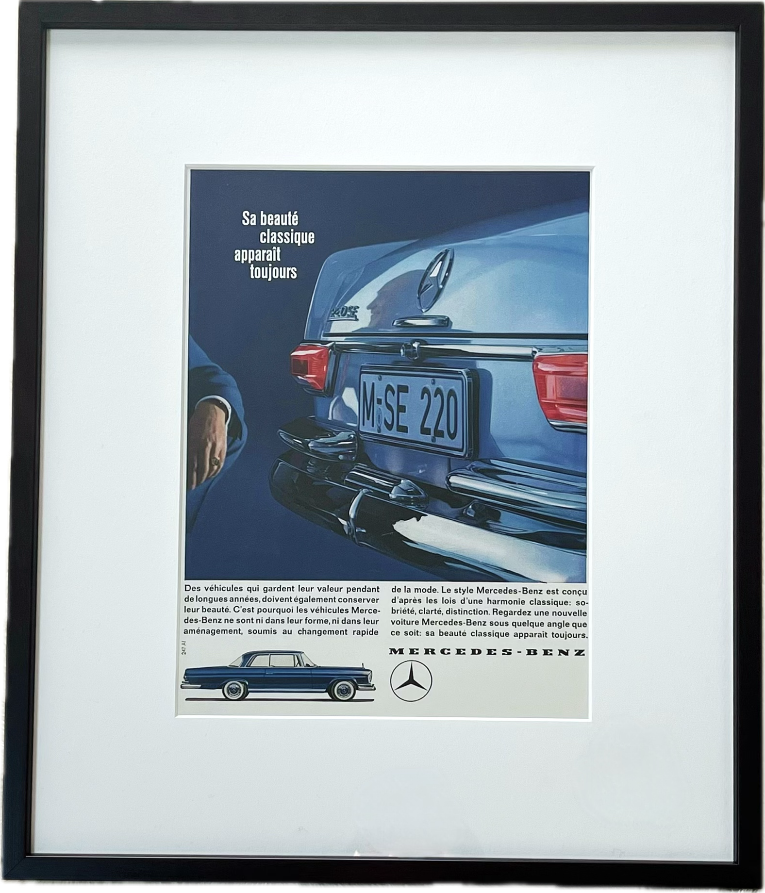 1962 広告＞ Mercedes Benz メルセデス ベンツ ポスター ヴィンテージ
