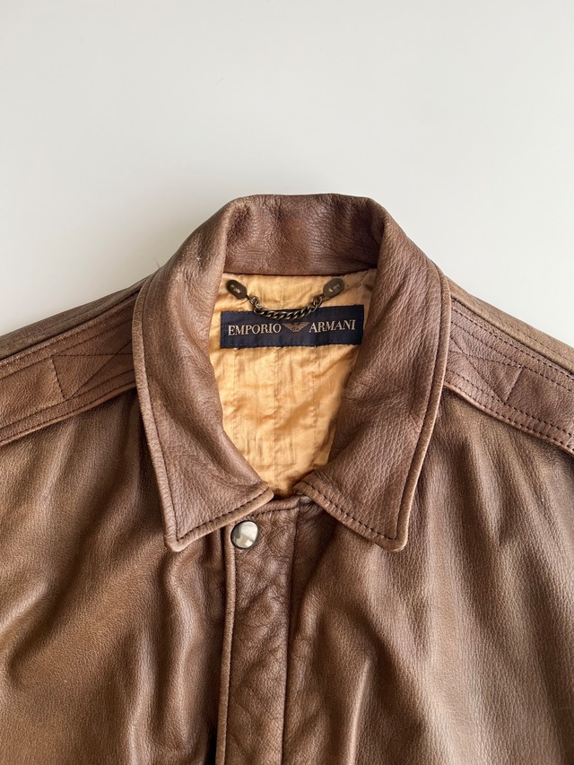 FW1991 EMPORIO ARMANI A-2 LEATHER JACKET